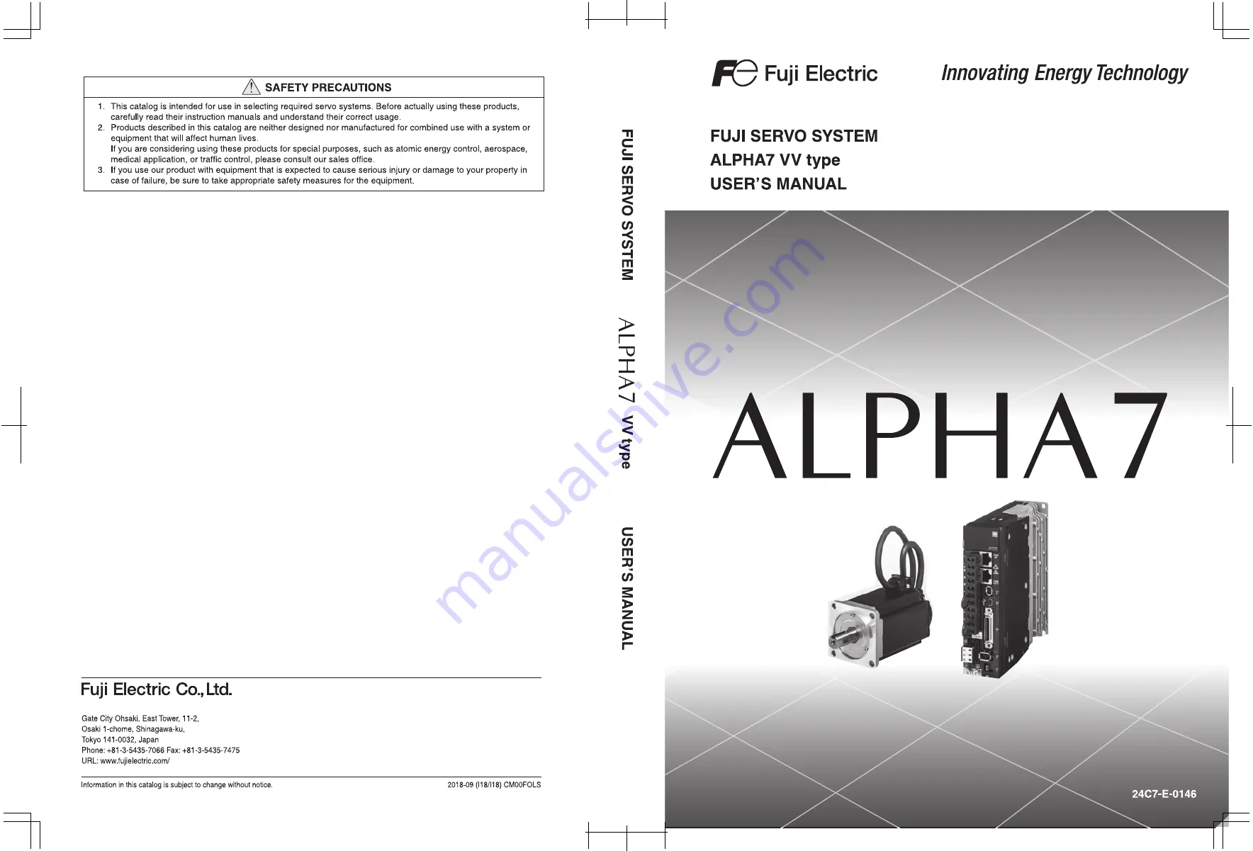 Fuji Electric ALPHA7 User Manual Download Page 1