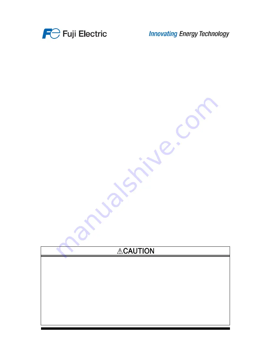 Fuji Electric FRENIC-Ace series Скачать руководство пользователя страница 1