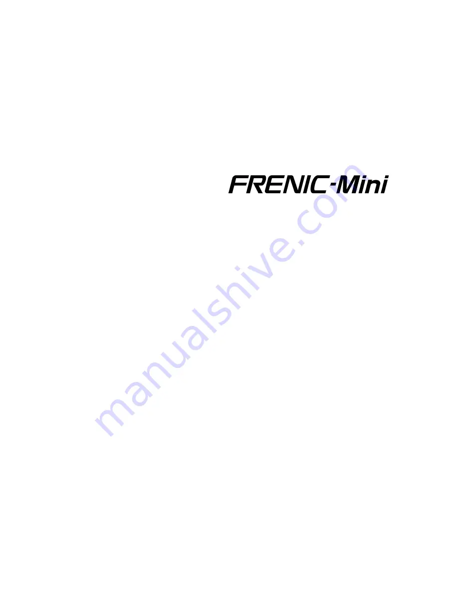 Fuji Electric frenic mini series User Manual Download Page 2