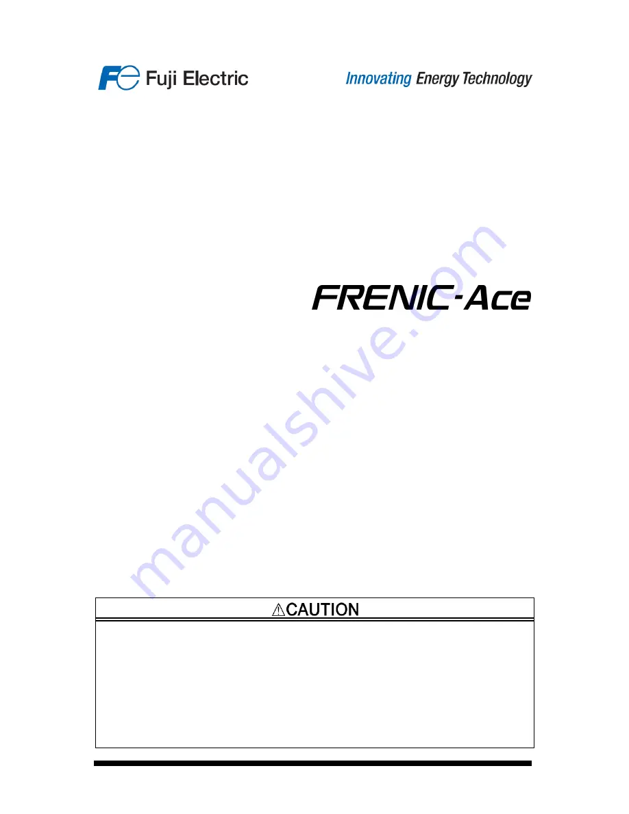 Fuji Electric Frenic-Sce Instruction Manual Download Page 1