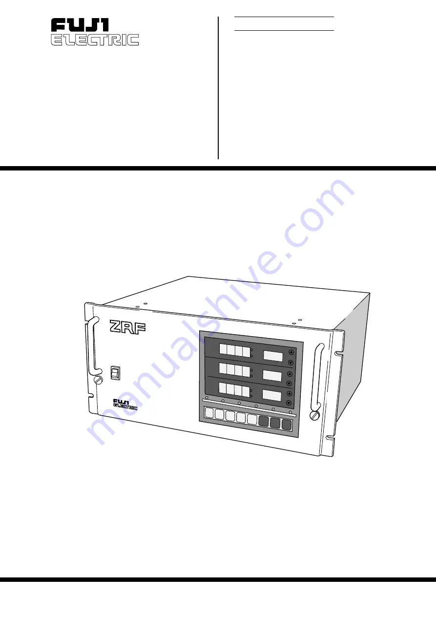 Fuji Electric ZRF Instruction Manual Download Page 1