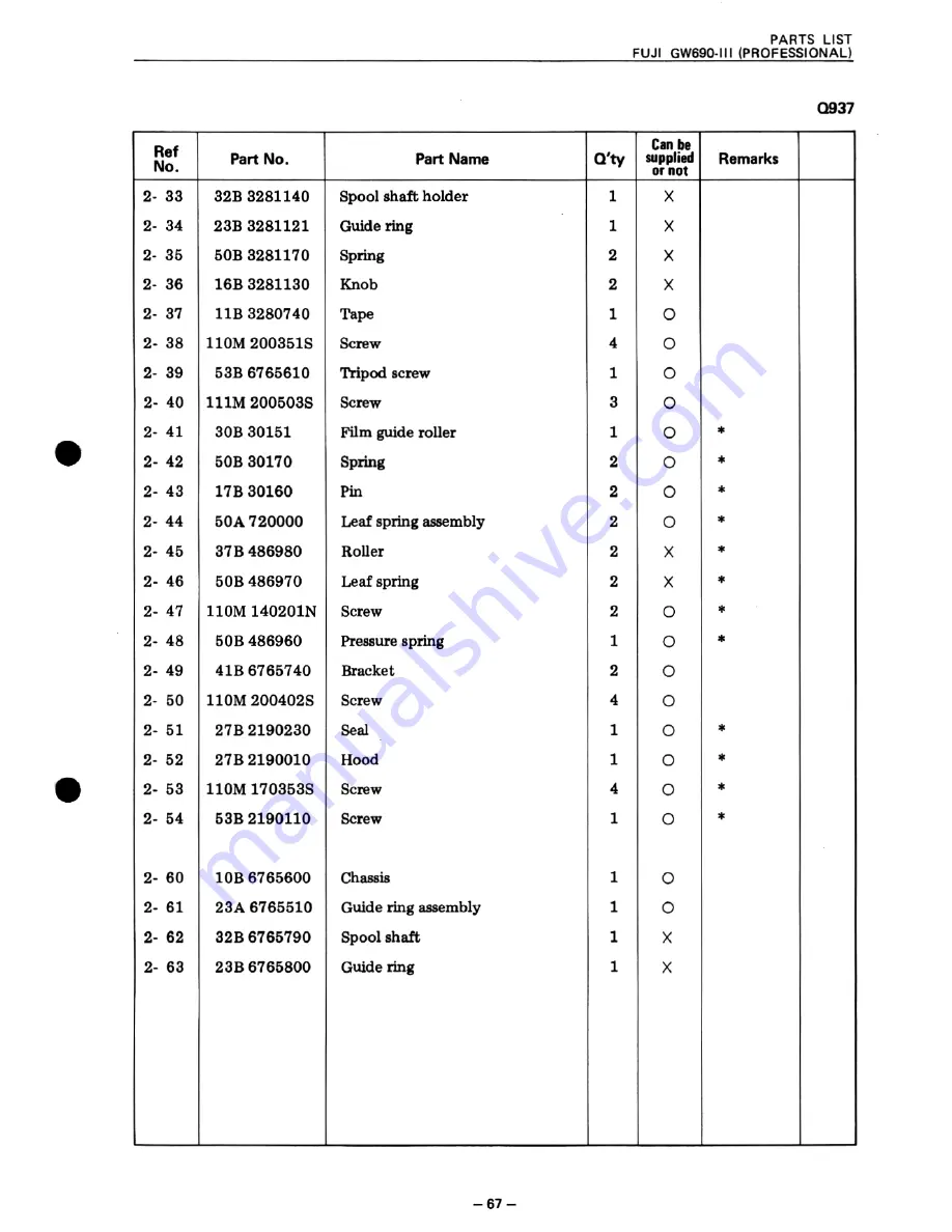 FujiFilm GSW690-III Service Manual Download Page 70