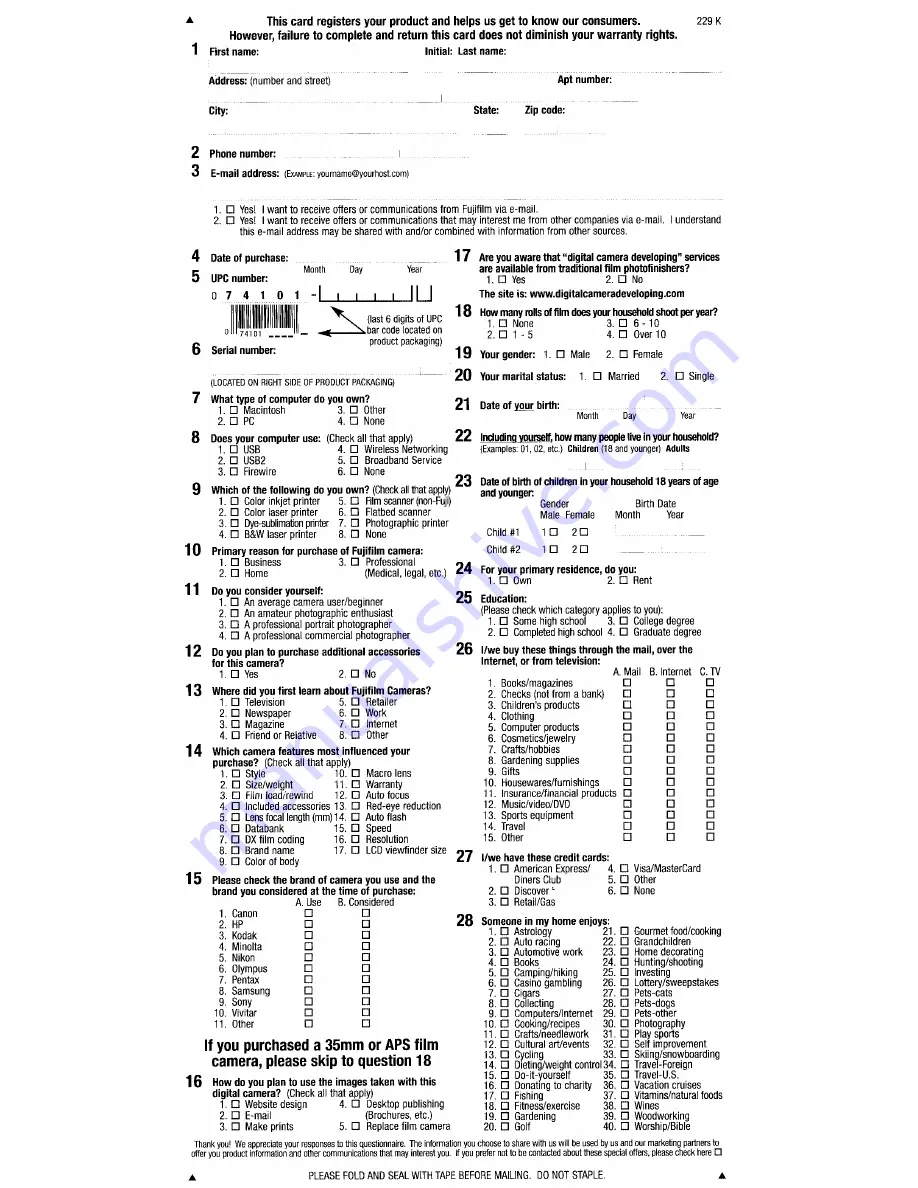 FujiFilm PictureCradle CP-FXA10 Operating Instructions Manual Download Page 9