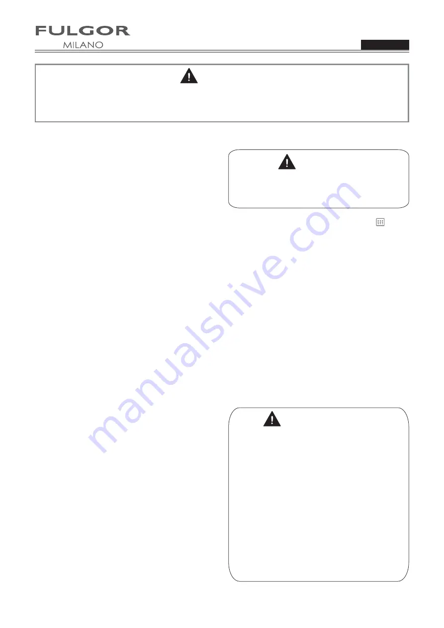 Fulgor Milano F1SP24 1 Series Use & Care Manual Download Page 34