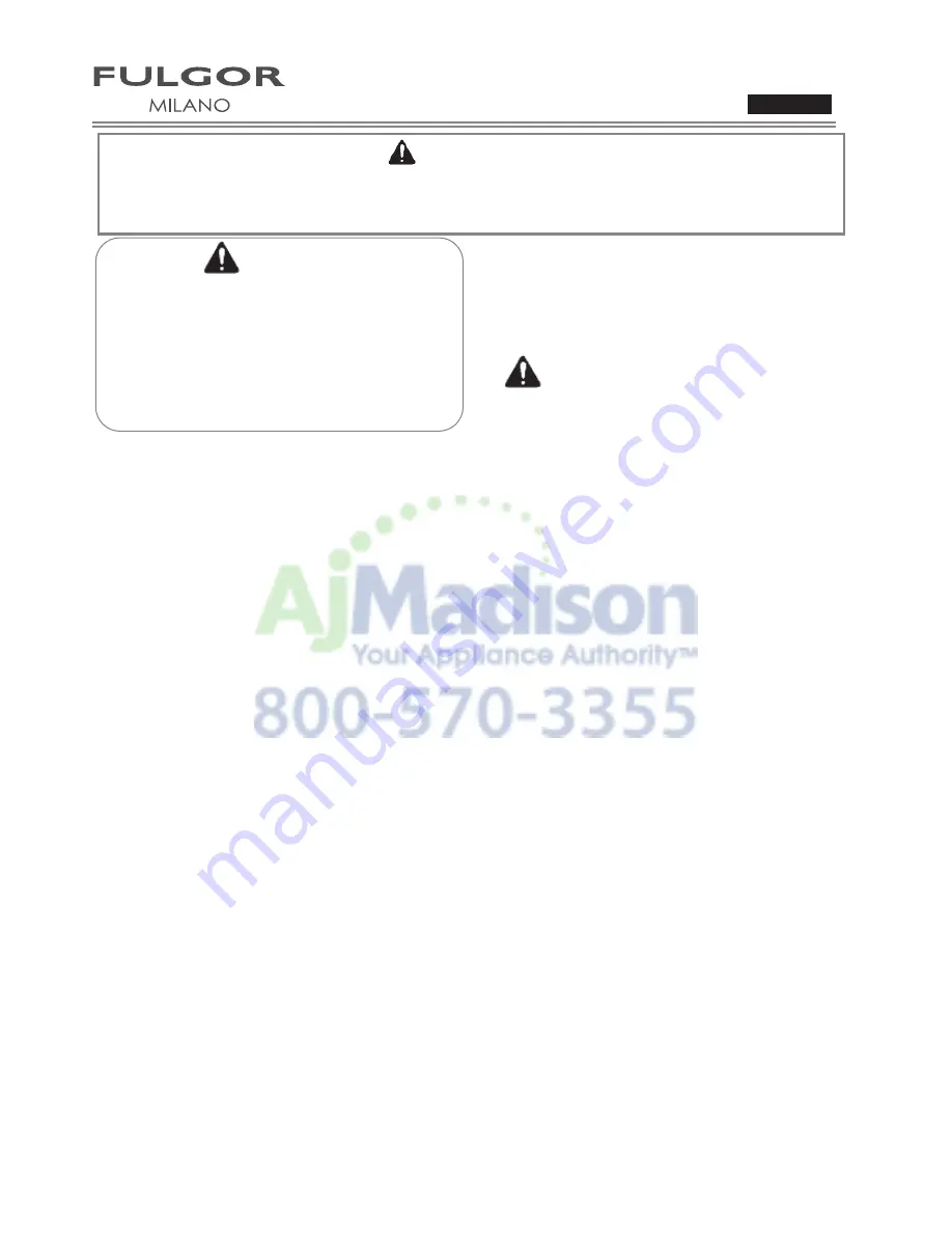 Fulgor Milano F1SP30*2 series Use & Care Manual Download Page 66