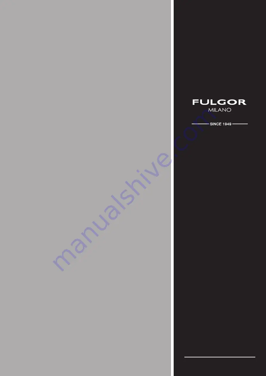 Fulgor Milano F4DWD24S1 Instructions For Installation And Use Manual Download Page 36