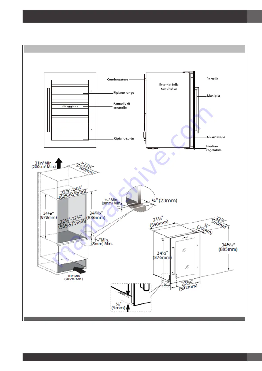 Fulgor Milano FWC 8746 U TC X Manual Download Page 7