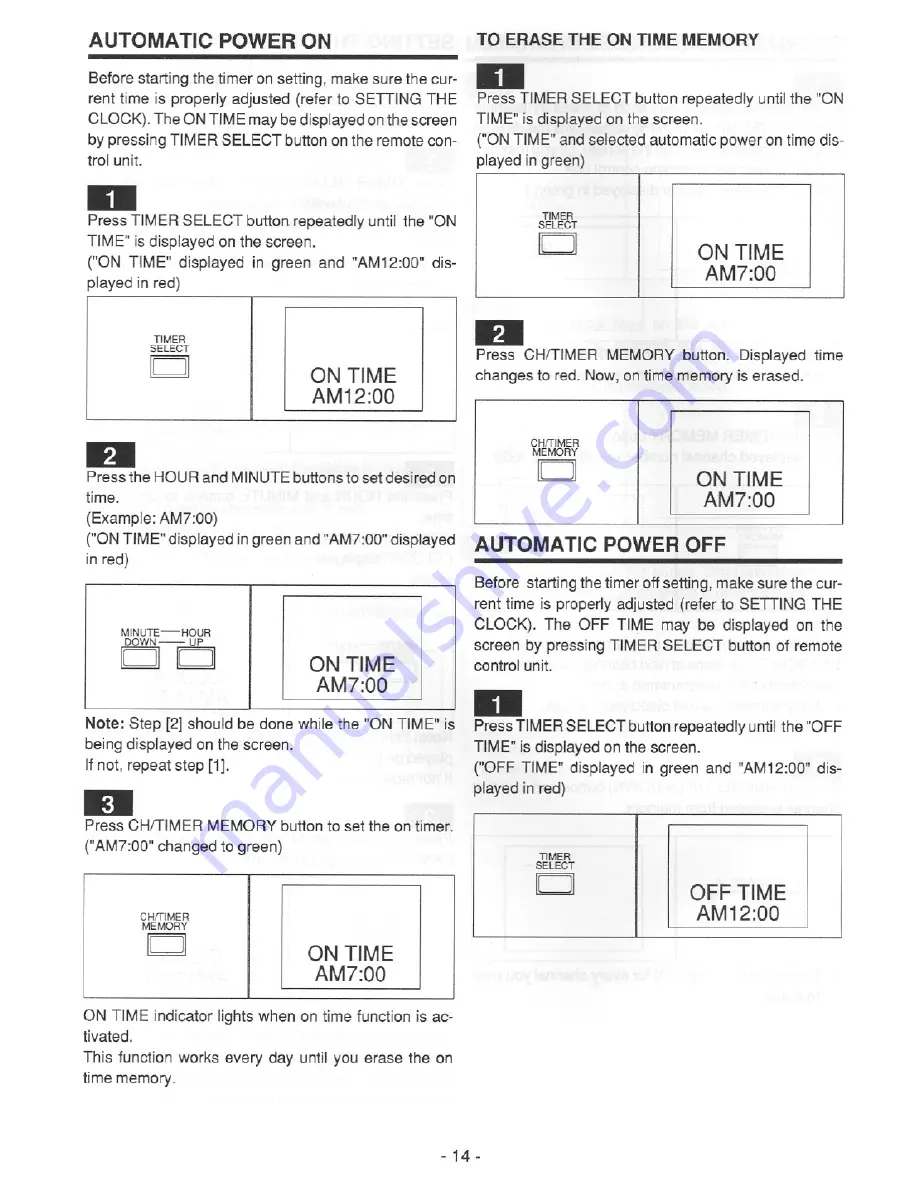 FUNAI CTV270S Owner'S Manual Download Page 14