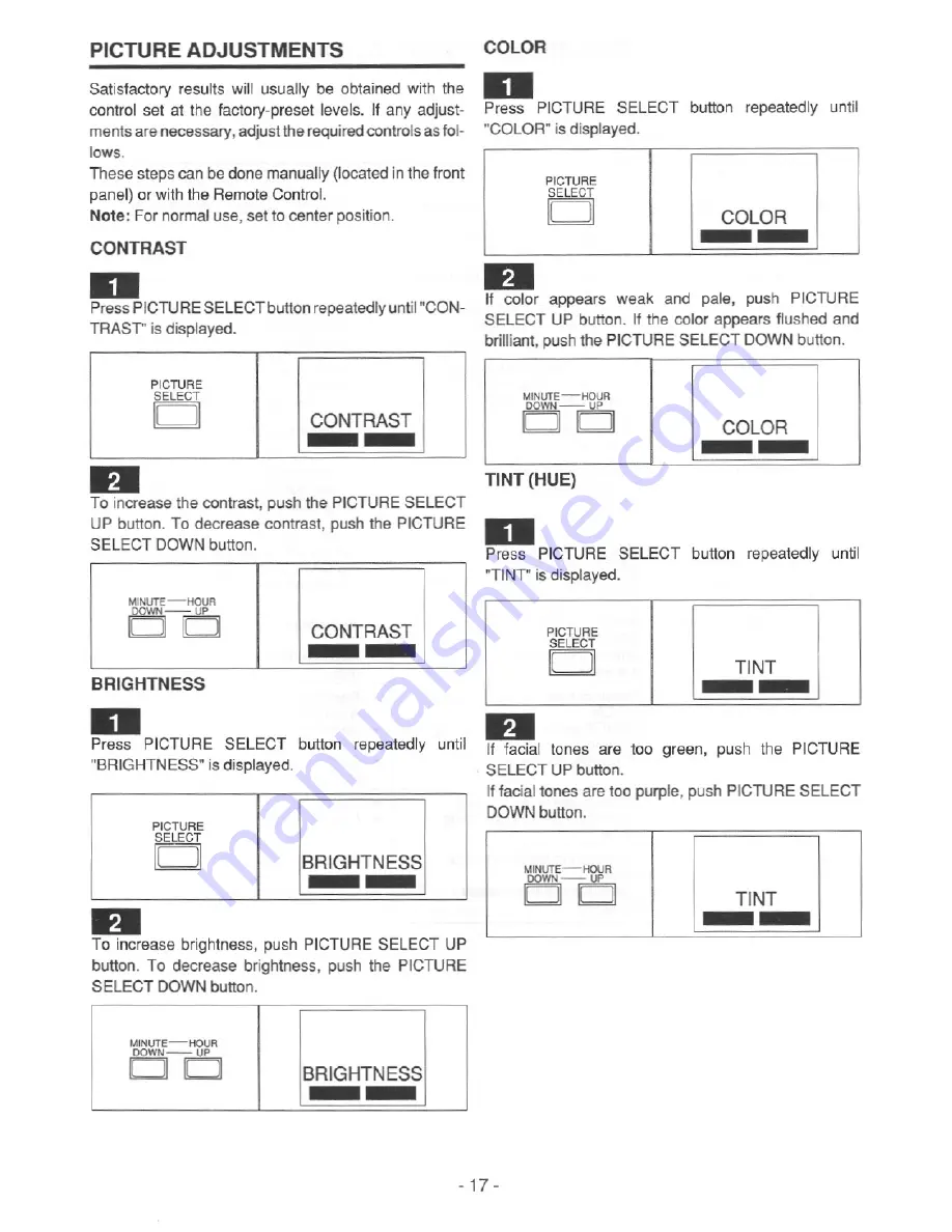 FUNAI CTV270S Owner'S Manual Download Page 17