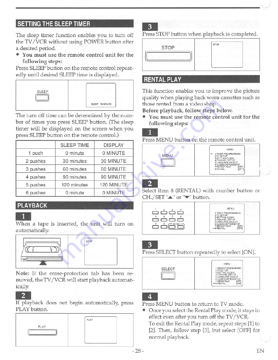 FUNAI F19TRB1C Owner'S Manual Download Page 28