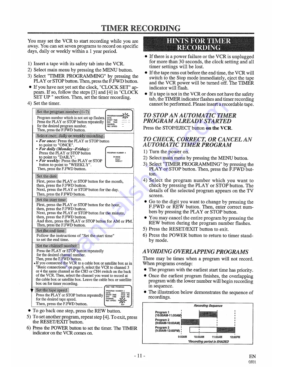 FUNAI F220LB Owner'S Manual Download Page 11