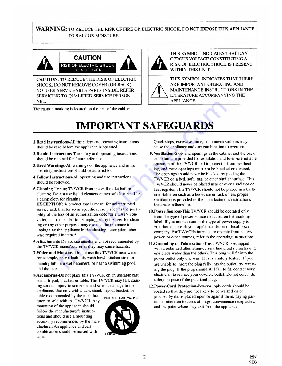 FUNAI F313CA Owner'S Manual Download Page 2