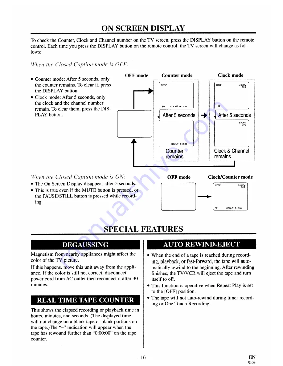 FUNAI F313CA Owner'S Manual Download Page 16