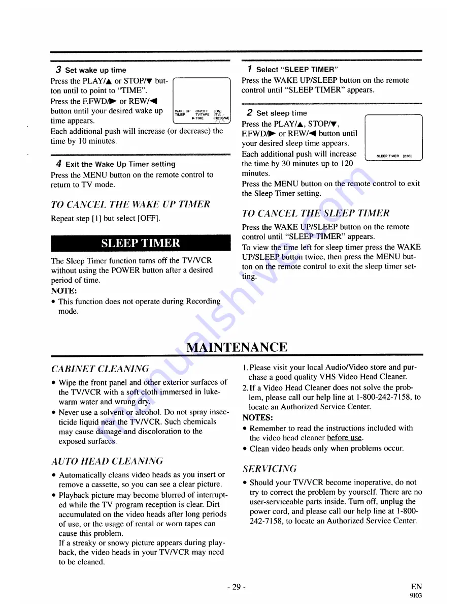 FUNAI F313CA Owner'S Manual Download Page 29