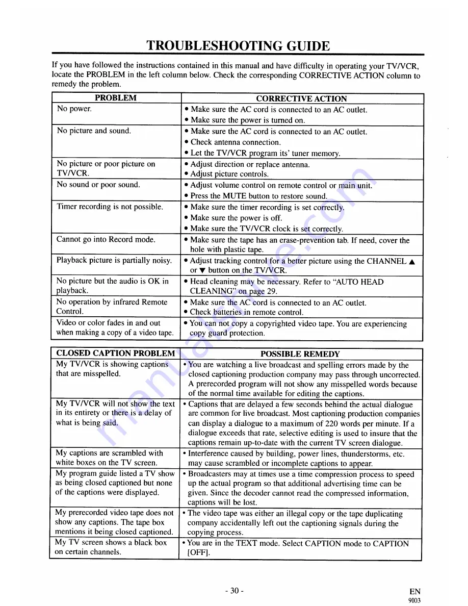 FUNAI F313CA Owner'S Manual Download Page 30