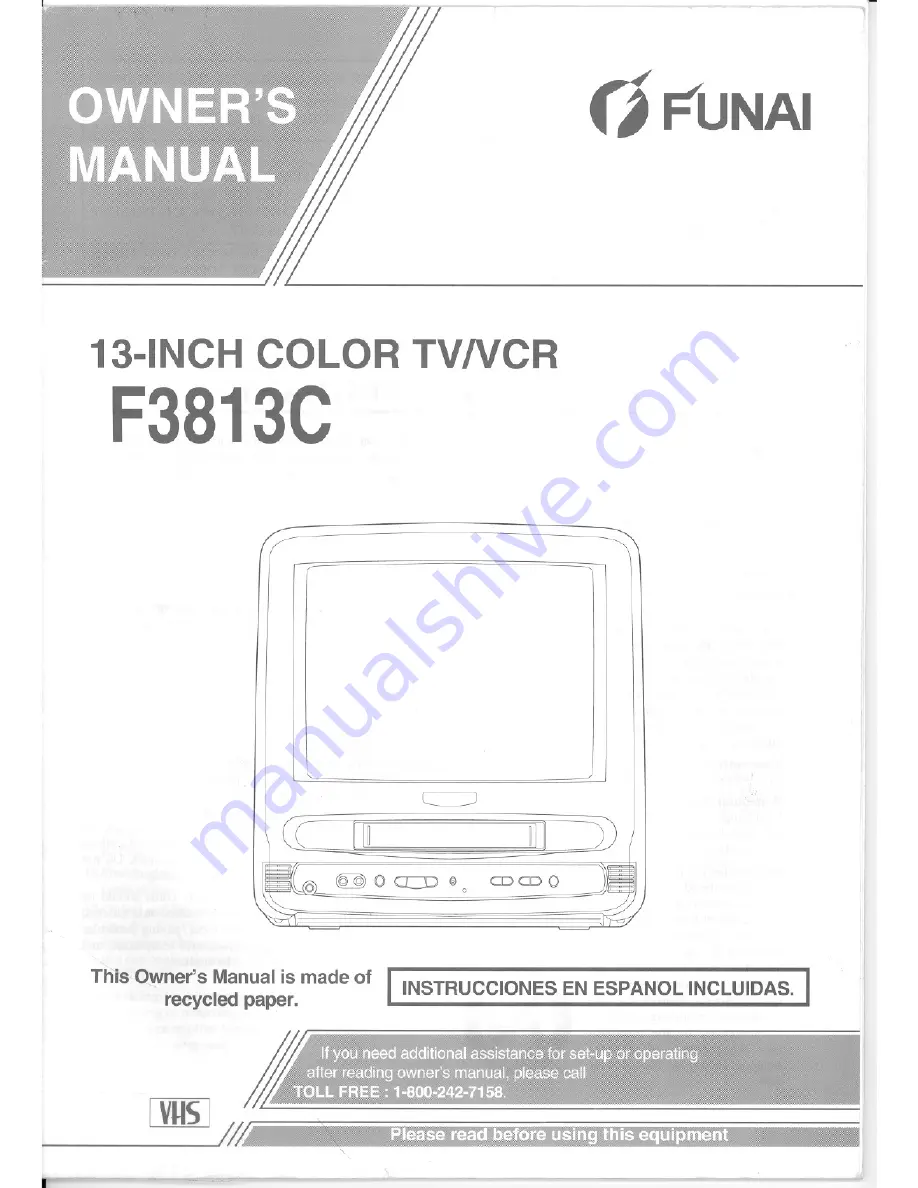 FUNAI F3813C Скачать руководство пользователя страница 1