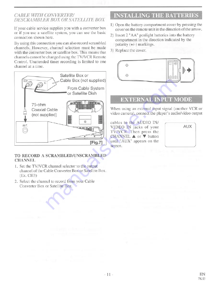 FUNAI F3813C Скачать руководство пользователя страница 11