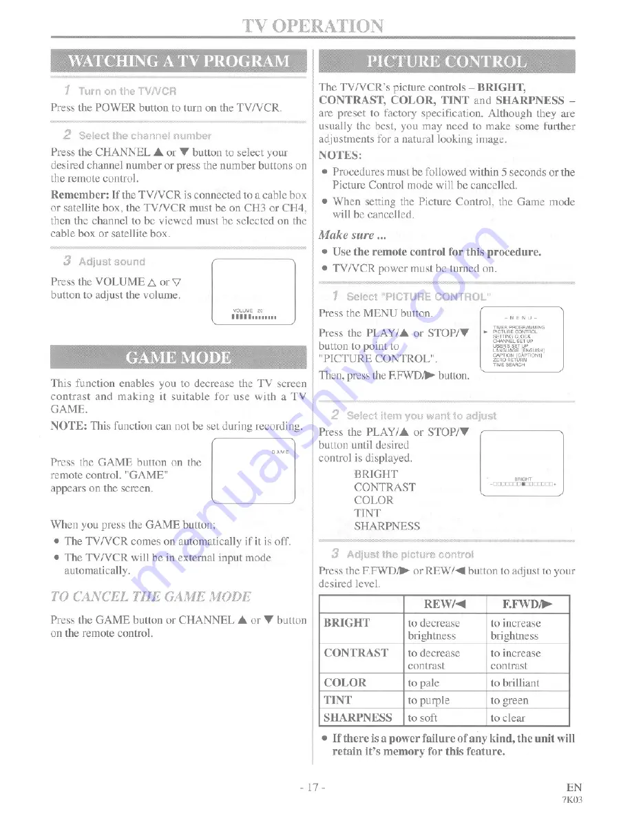 FUNAI F3813C Скачать руководство пользователя страница 17