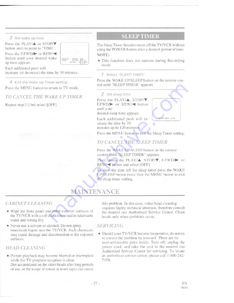 FUNAI F3813C Owner'S Manual Download Page 27