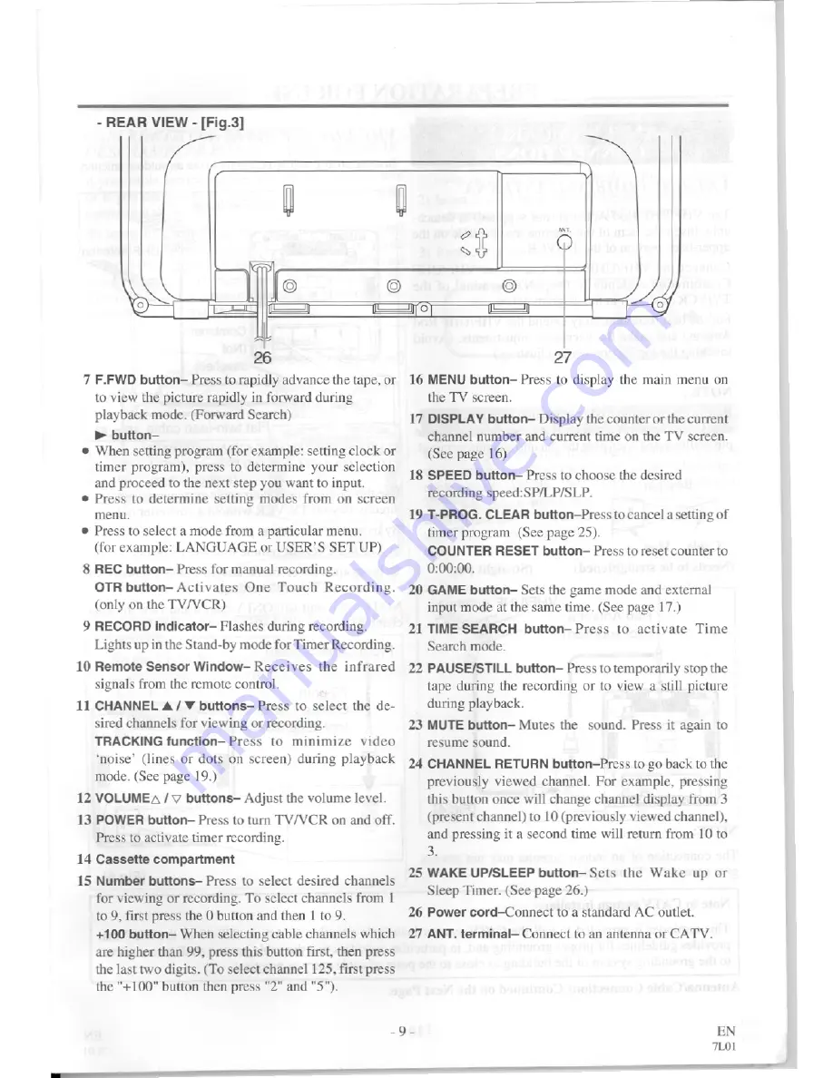 FUNAI F3819C Owner'S Manual Download Page 9