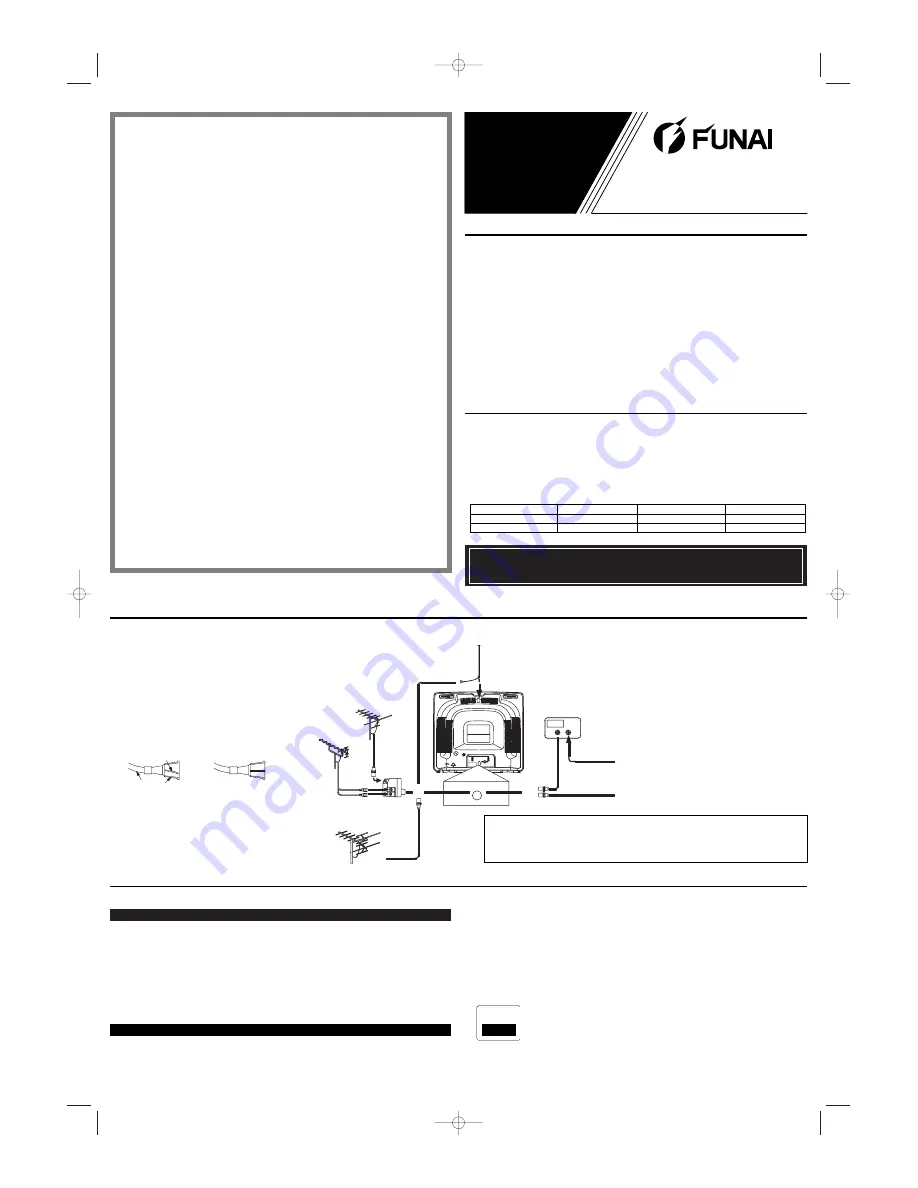 FUNAI F413TB, F419TB Owner'S Manual Download Page 5