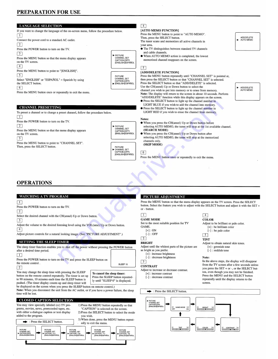 FUNAI F4819T Owner'S Manual Download Page 3