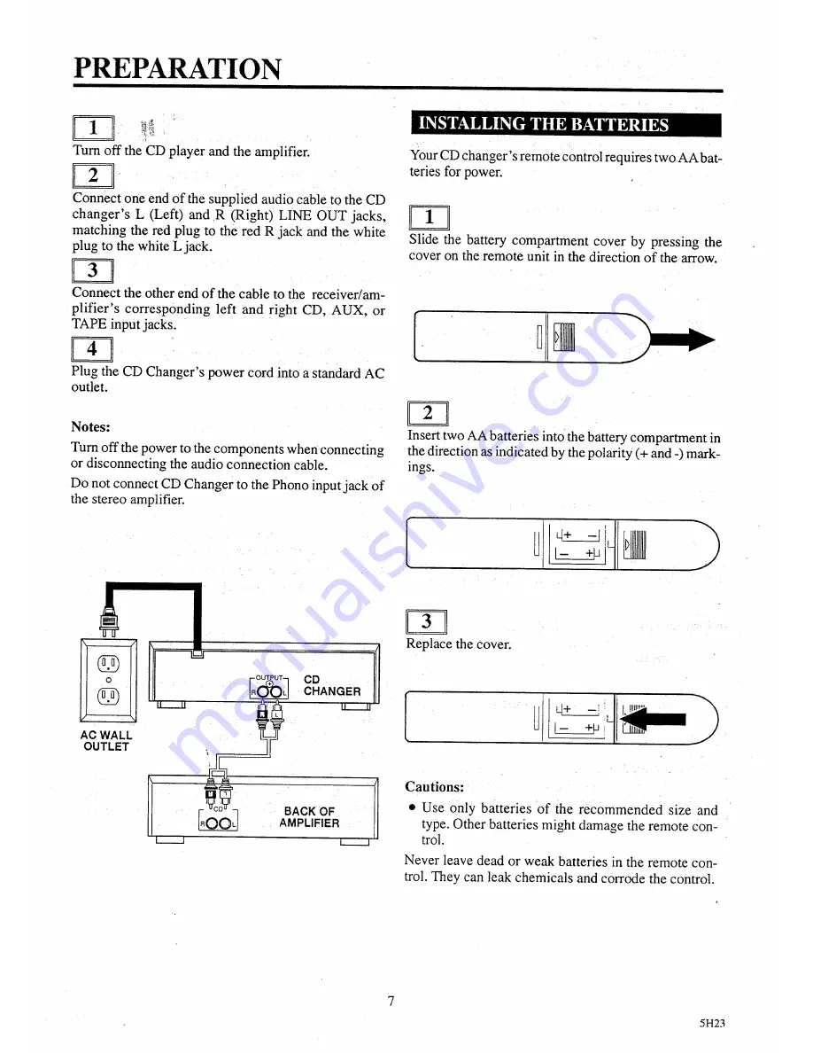 FUNAI FCD5000 Owner'S Manual Download Page 7