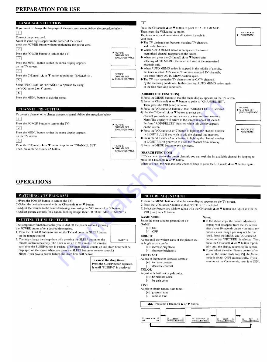 FUNAI RFT909 Owner'S Manual Download Page 3