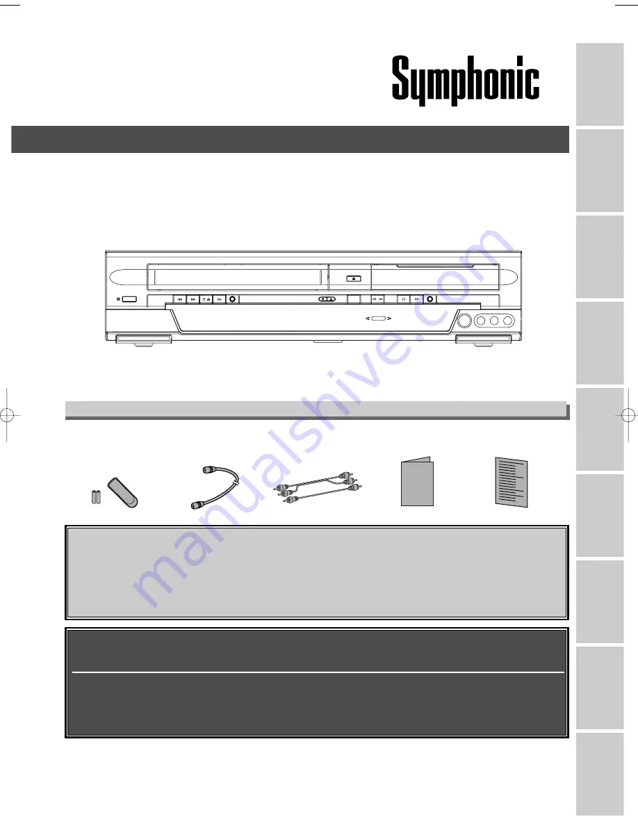 FUNAI Symphonic CWR20V5 Скачать руководство пользователя страница 3