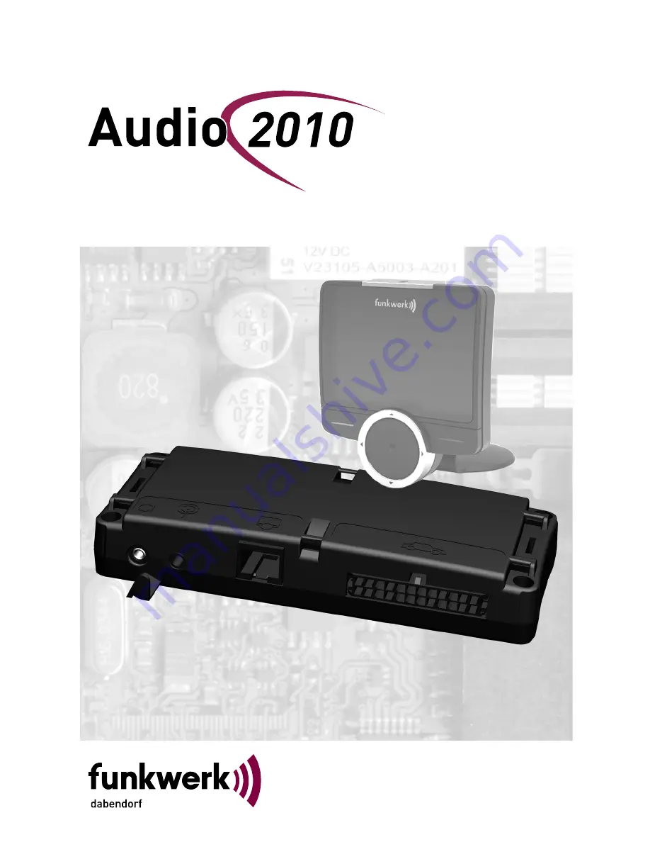 Funkwerk AUDIO 2010 Installation Instructions Manual Download Page 1