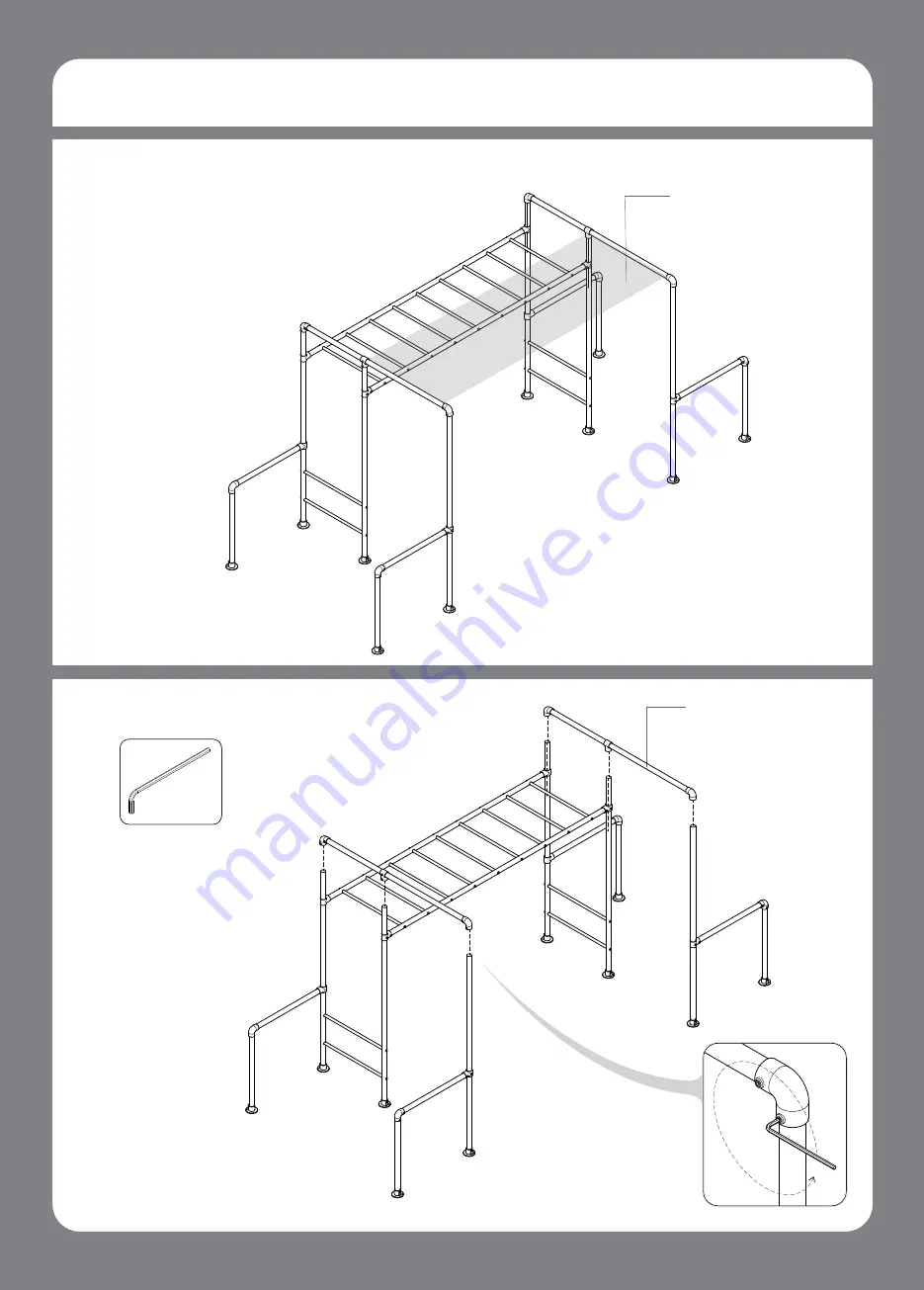 FUNKY MONKEY BARS HORIZONTAL CARGO NET Assembly Instructions Manual Download Page 7