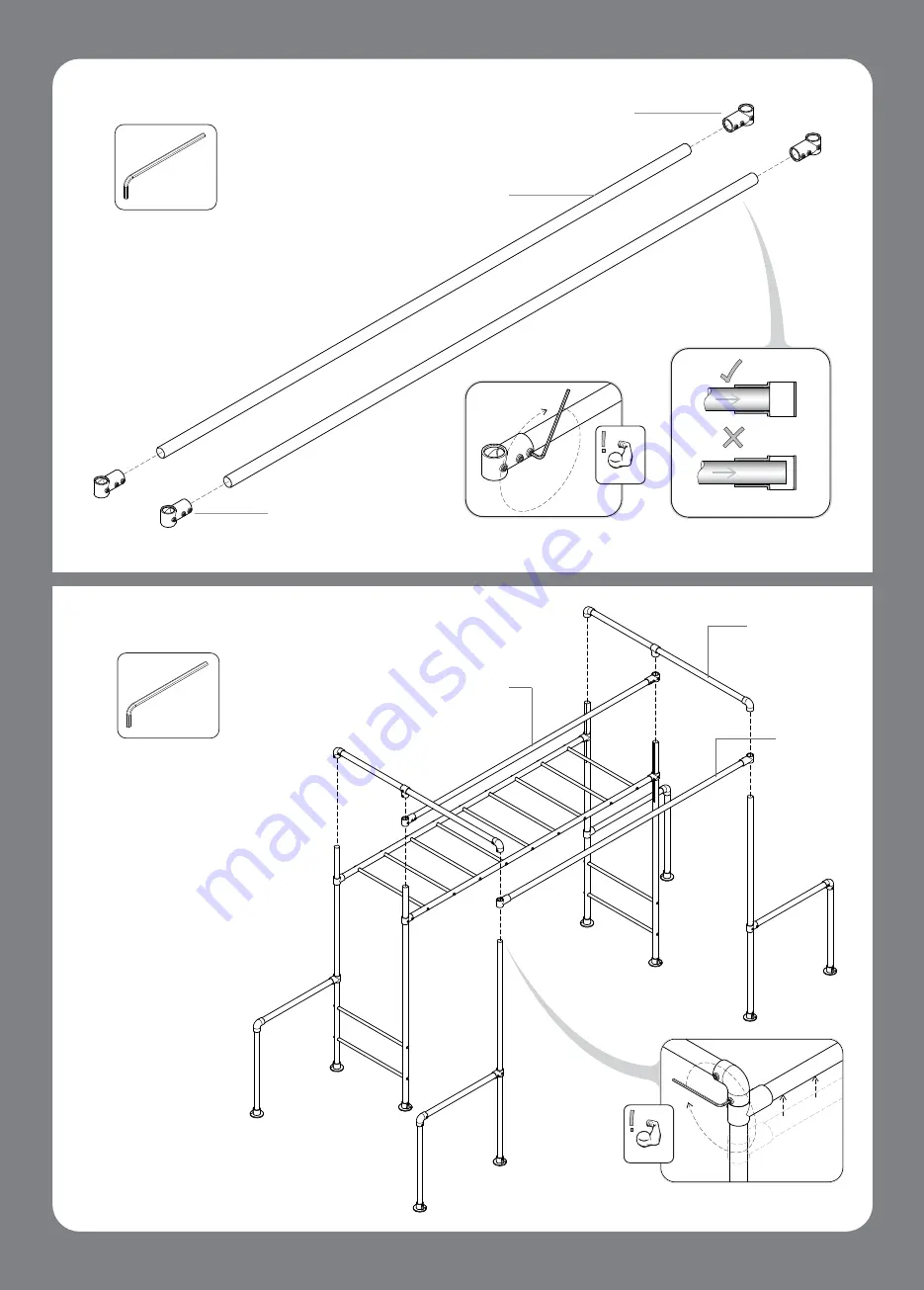 FUNKY MONKEY BARS HORIZONTAL CARGO NET Assembly Instructions Manual Download Page 8