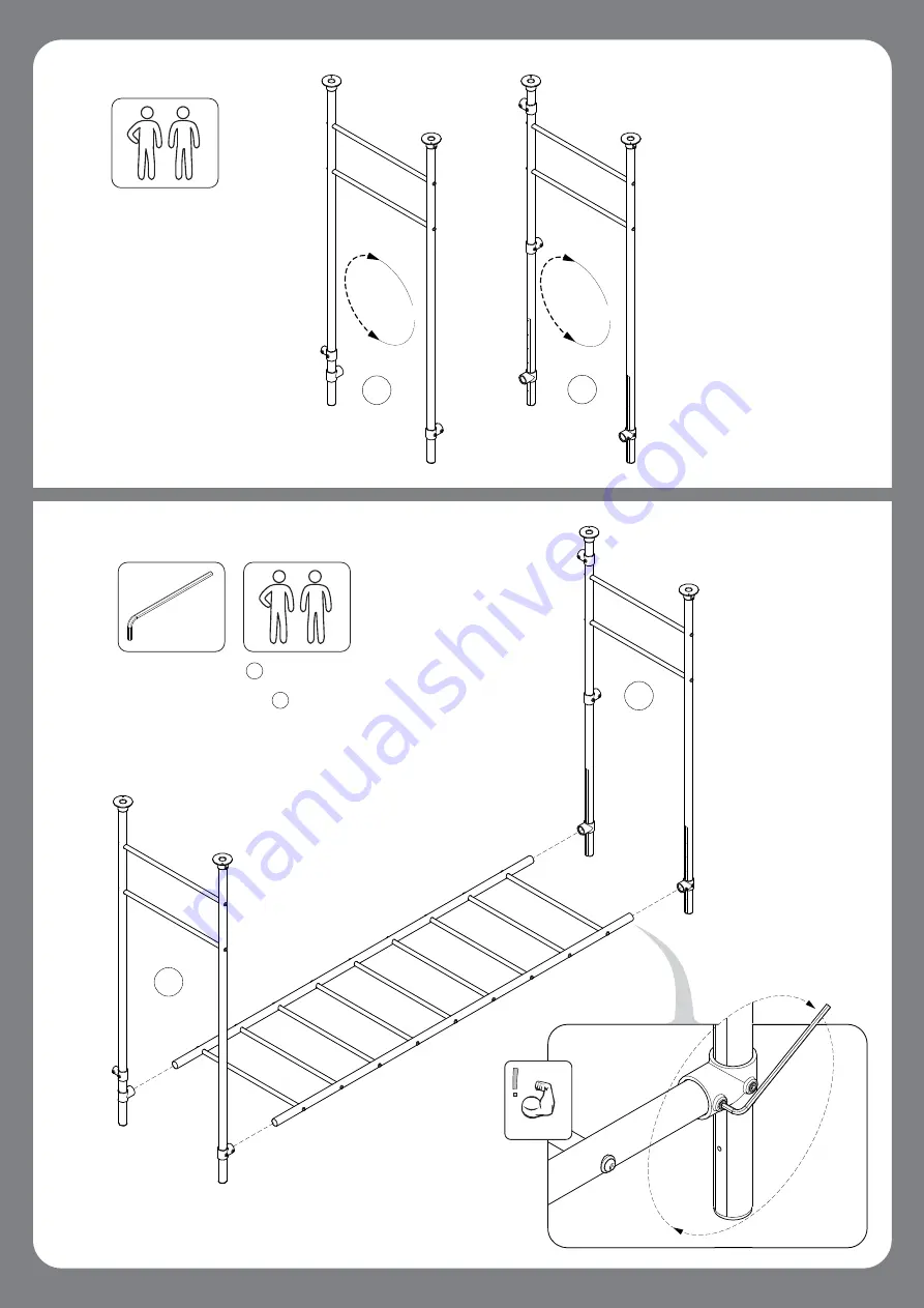 FUNKY MONKEY BARS THE AERIAL TAMARIN Assembly Instructions Manual Download Page 18