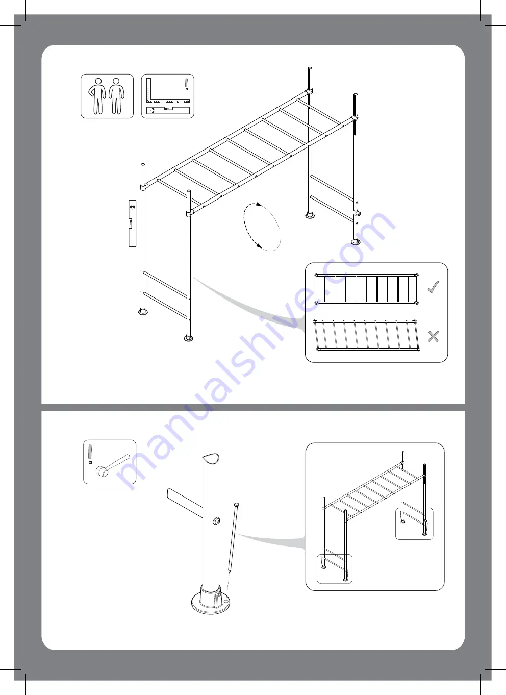 FUNKY MONKEY BARS THE COMBAT NINJA Assembly Instructions Manual Download Page 20