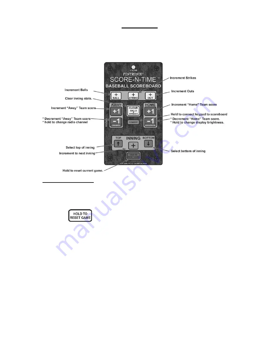 Funtronix SCORE-N-TIME SNT-140BB Operating Manual Download Page 5