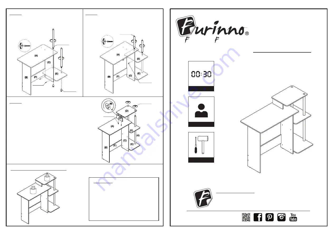 Furinno 11192 Assembly Instruction Download Page 1