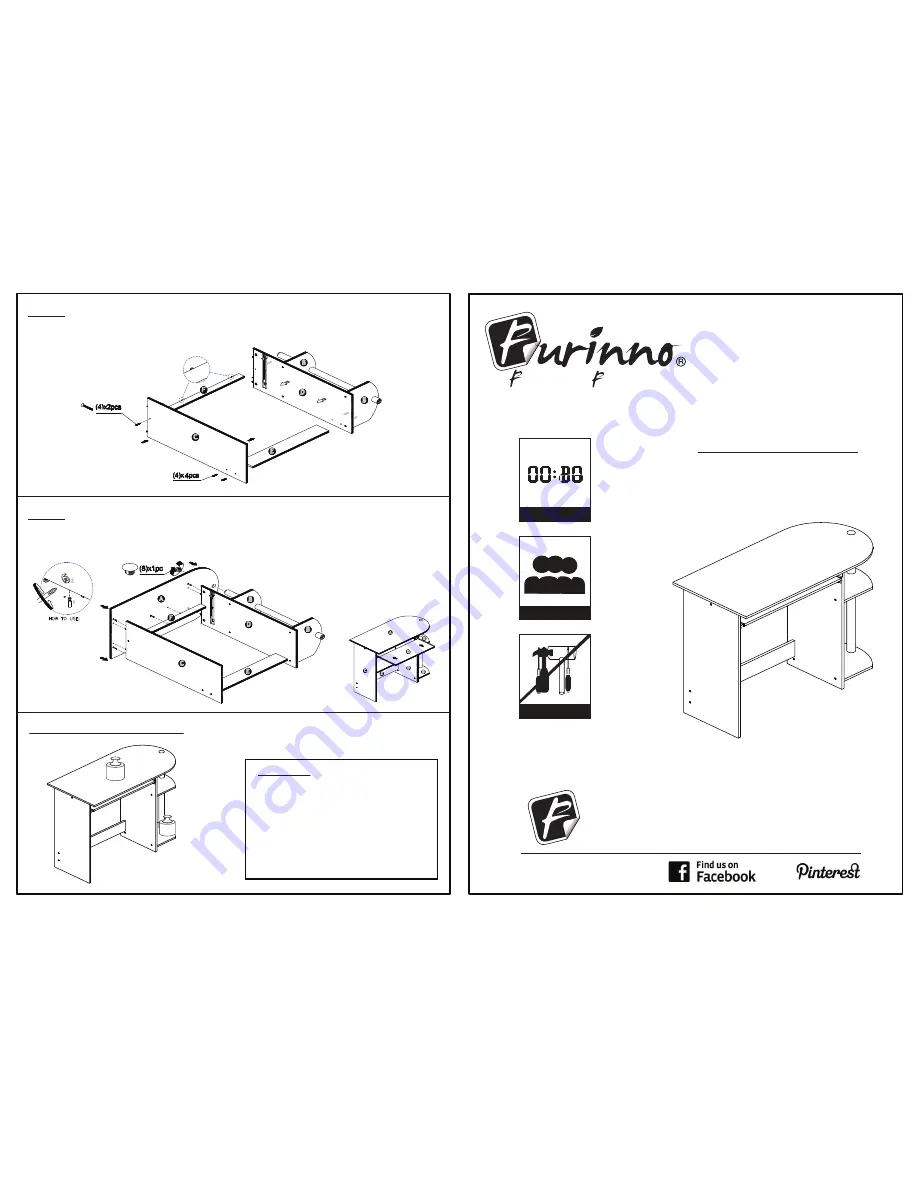 Furinno 14098R1 Assembly Instruction Download Page 1