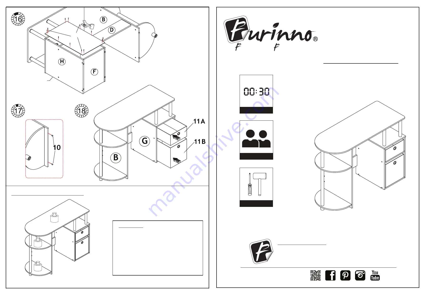 Furinno 15111 Скачать руководство пользователя страница 1