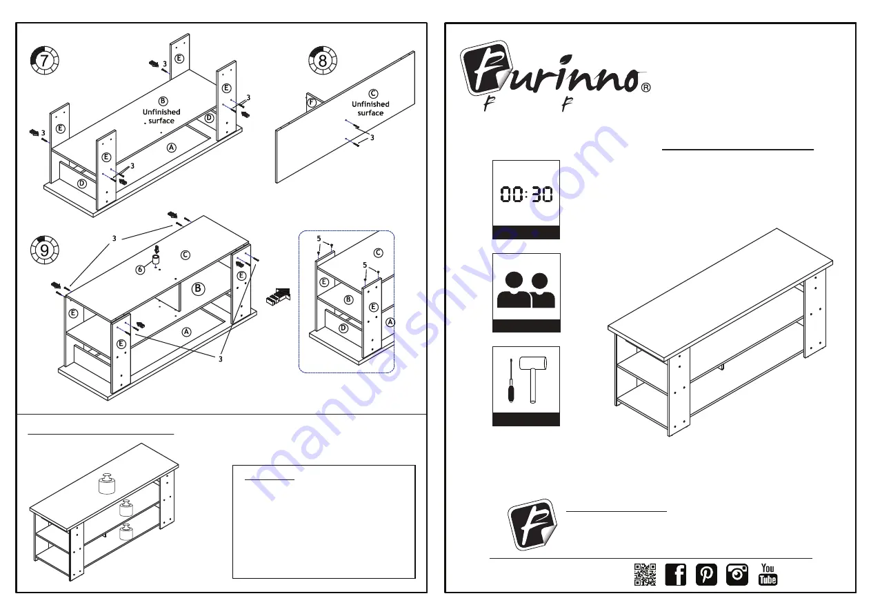 Furinno JAYA 15118 Assembly Instruction Download Page 1