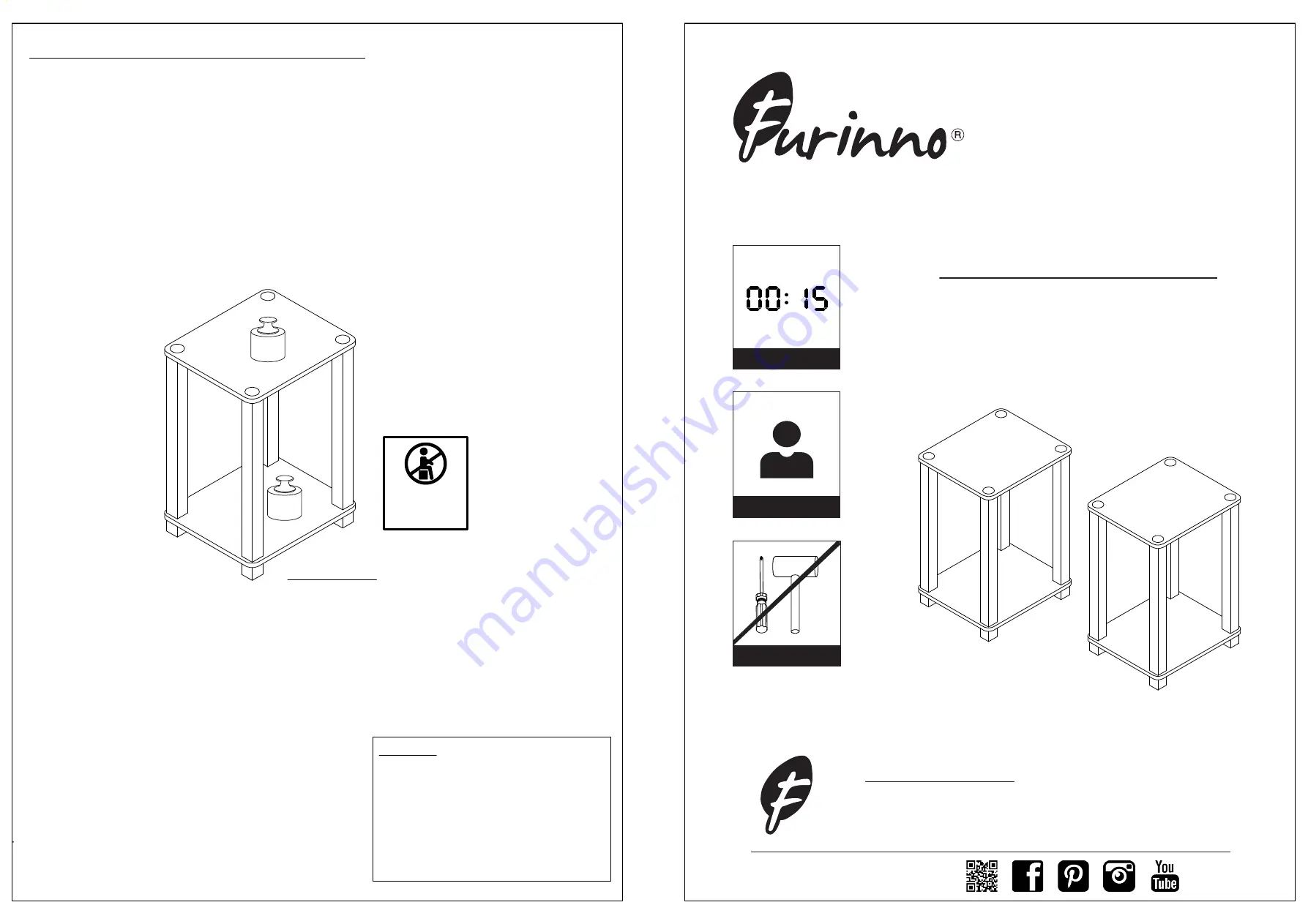 Furinno Simplistic 221260 Скачать руководство пользователя страница 1