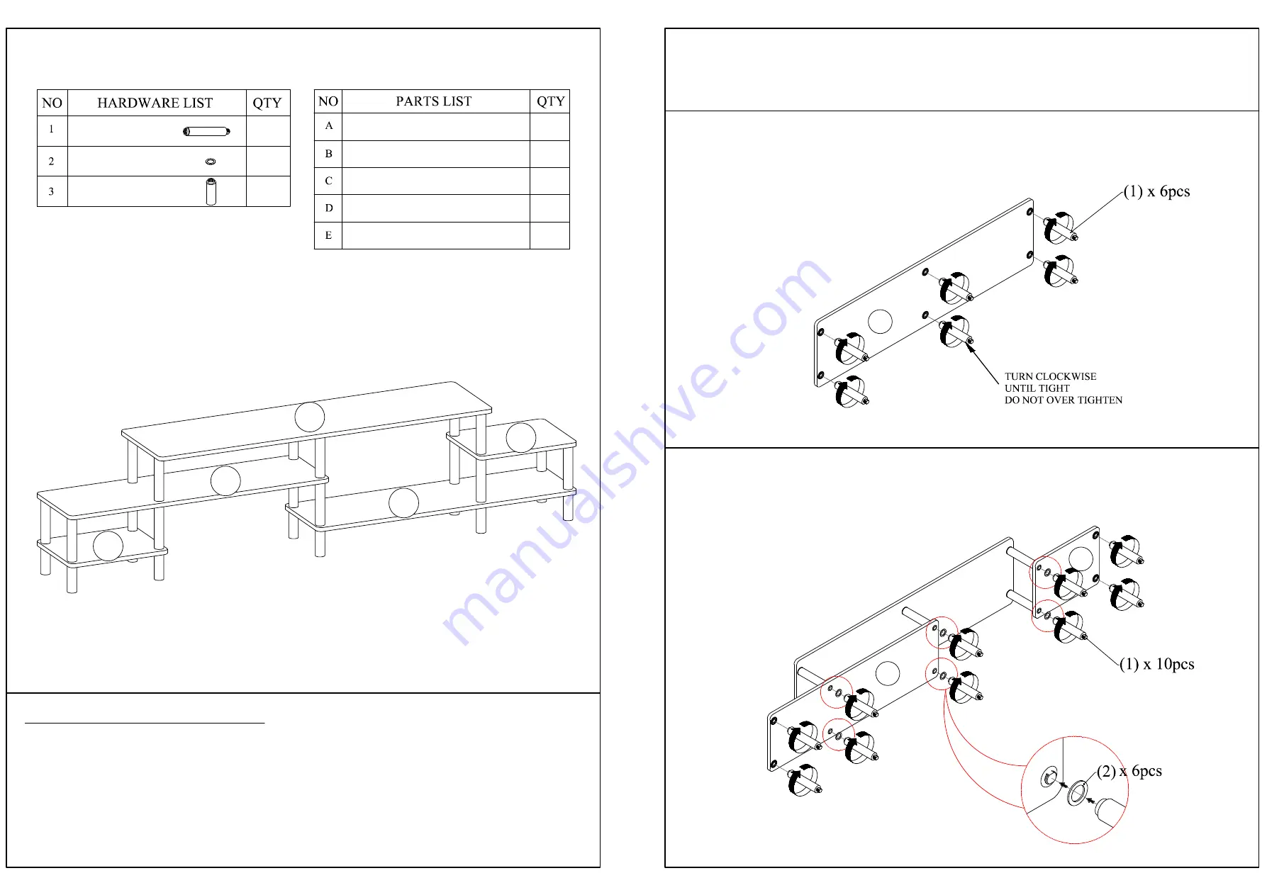 Furinno Turn-N-Tube 20161 Assembly Instruction Download Page 2