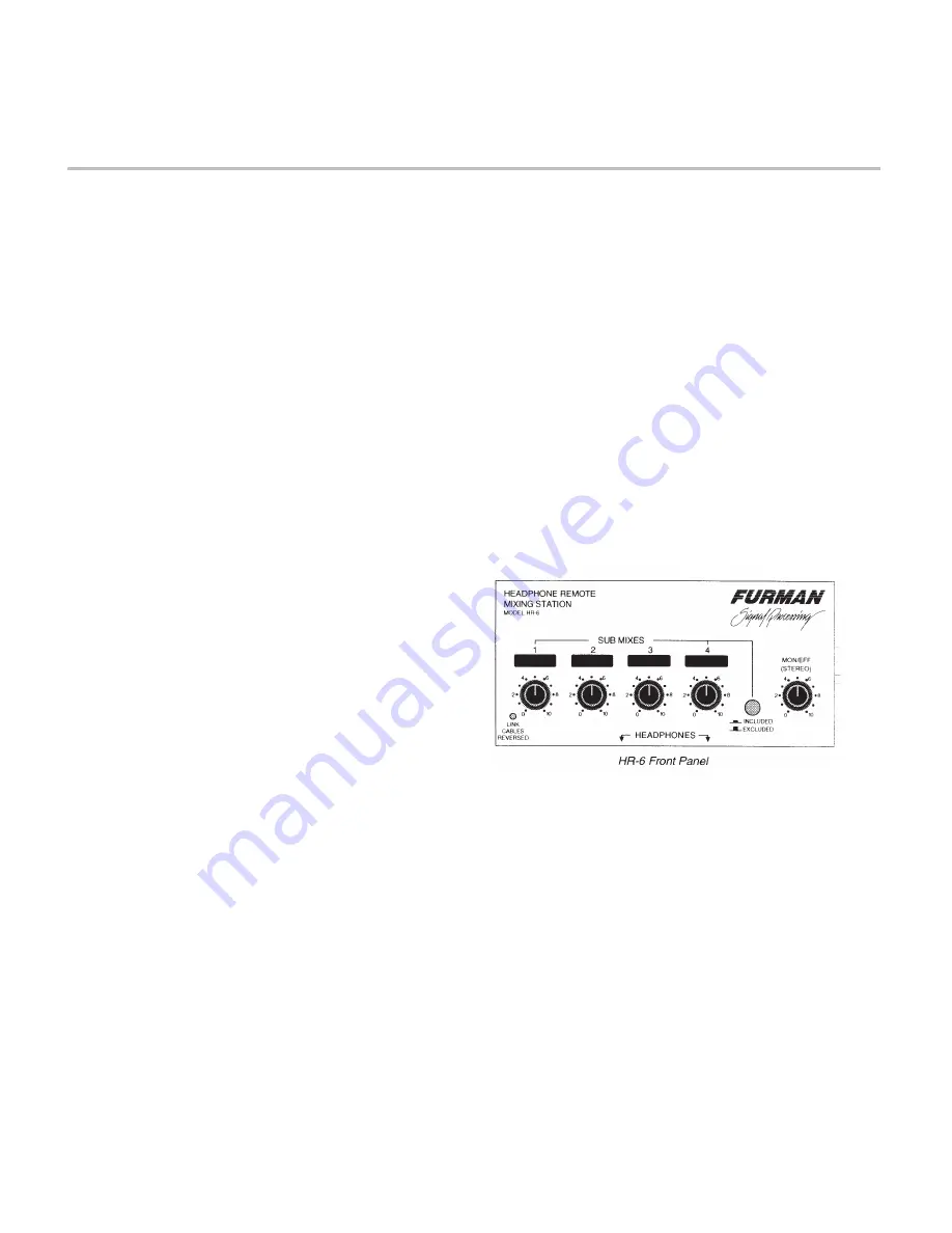 Furman HDS-6 Скачать руководство пользователя страница 6