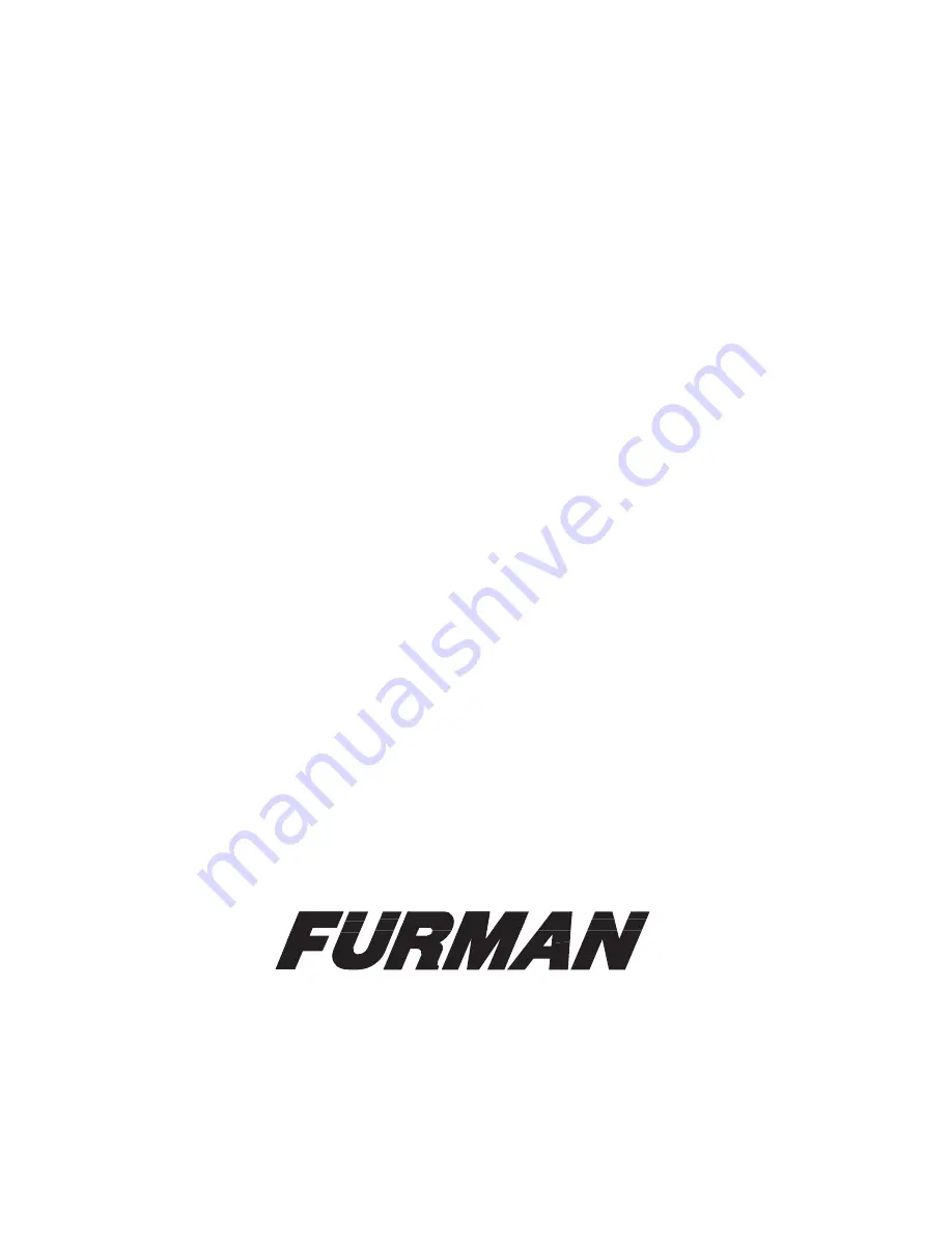 Furman PST-10D Owner'S Manual Download Page 40