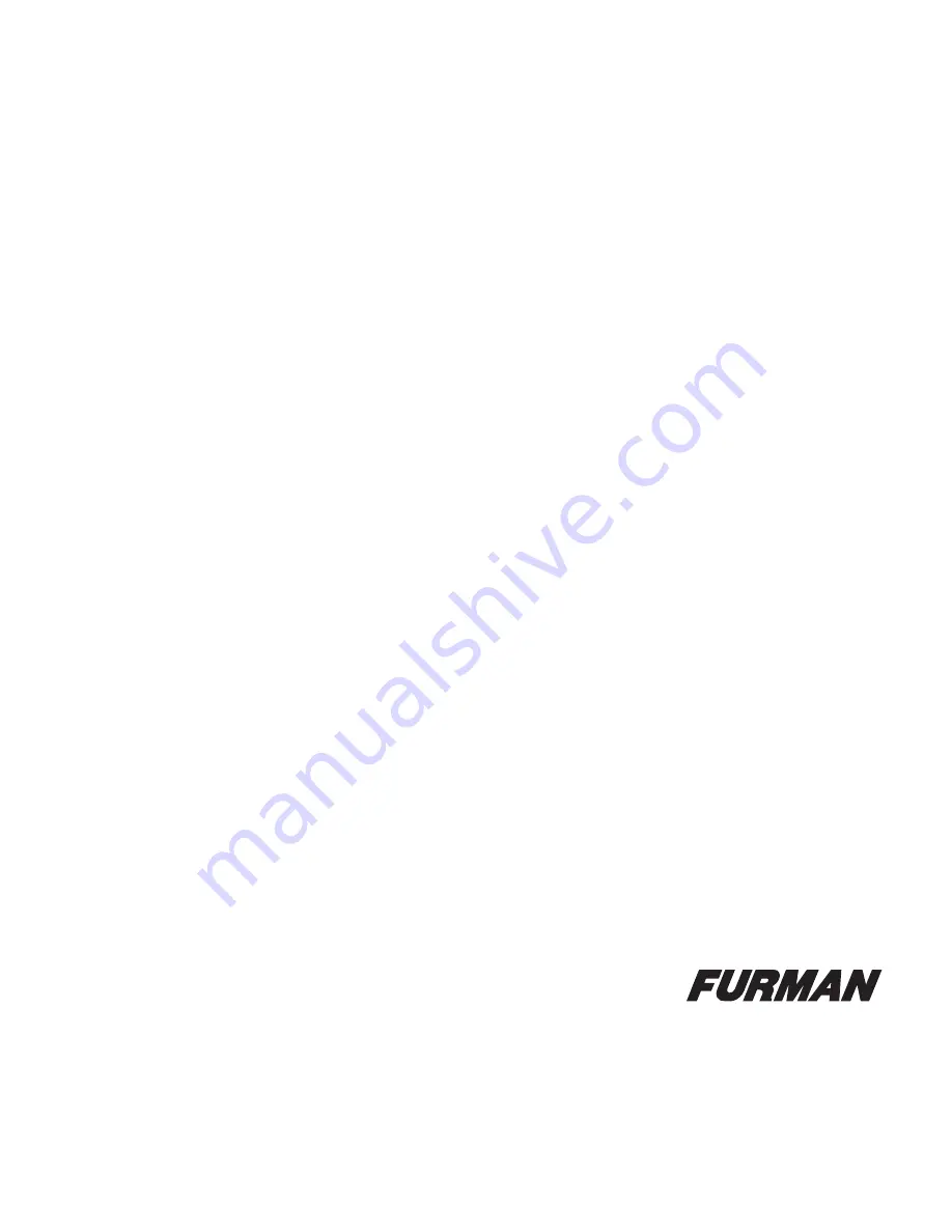 Furman SP-20AB Owner'S Manual Download Page 12