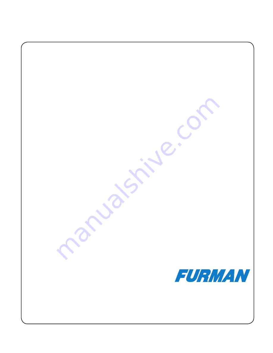 Furman SPR-16 E Owner'S Manual Download Page 12