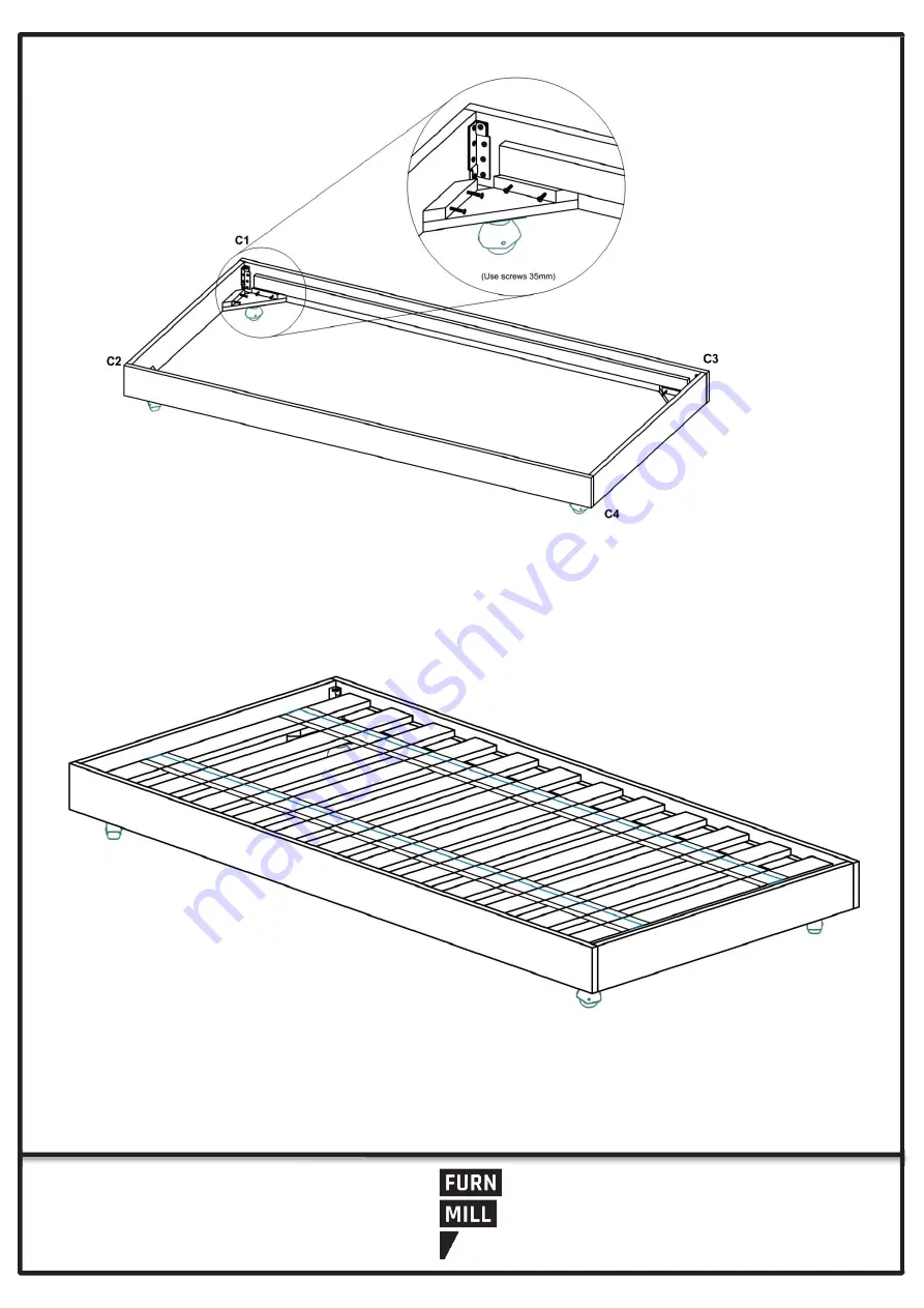 Furn Mill BOSTON SLIDING BED Assembly Instructions Manual Download Page 6