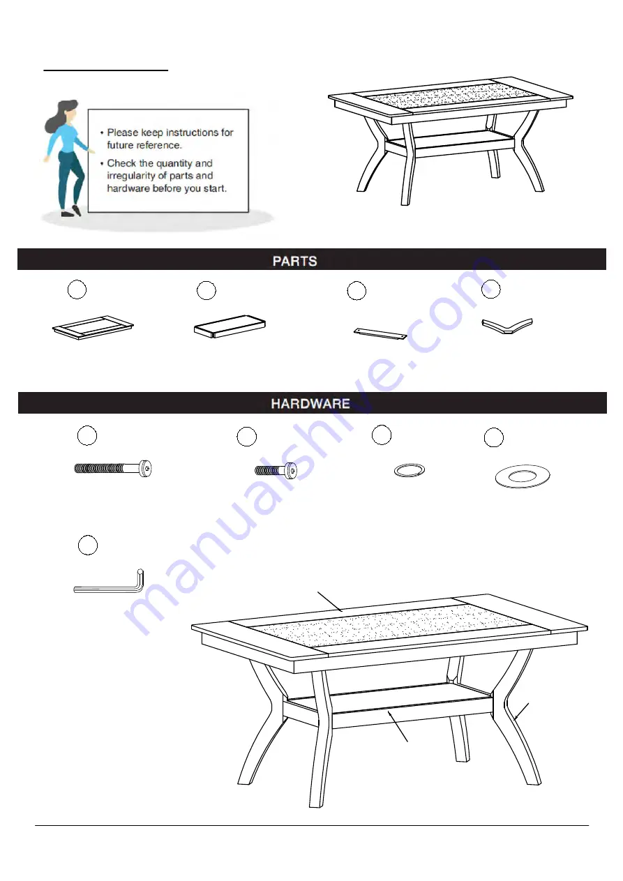 Furniture of America Brent CM3984T Скачать руководство пользователя страница 5