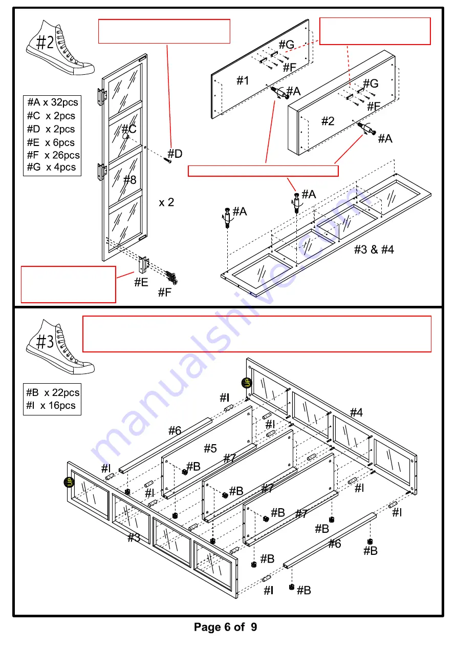 Furniture of America CM-CR140 Assembly Instructions Manual Download Page 6