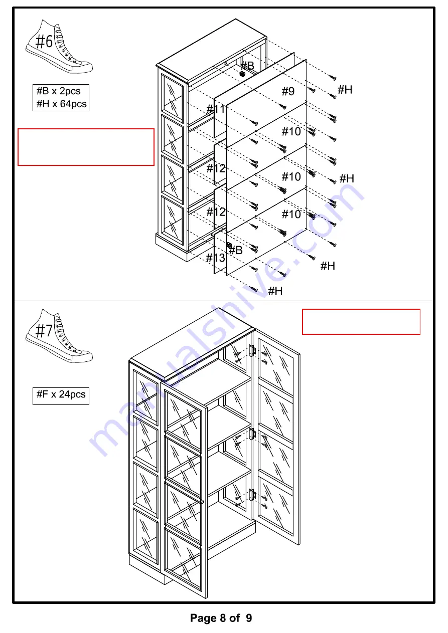 Furniture of America CM-CR140 Assembly Instructions Manual Download Page 8