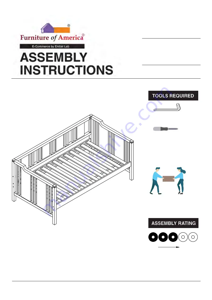 Furniture of America CM1767 Assembly Instructions Manual Download Page 1